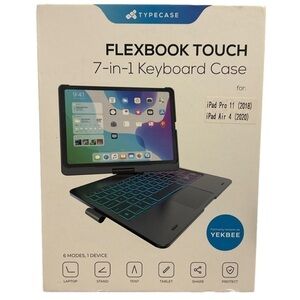 Typecase Touch Keyboard Case for iPad, Ocean Blue